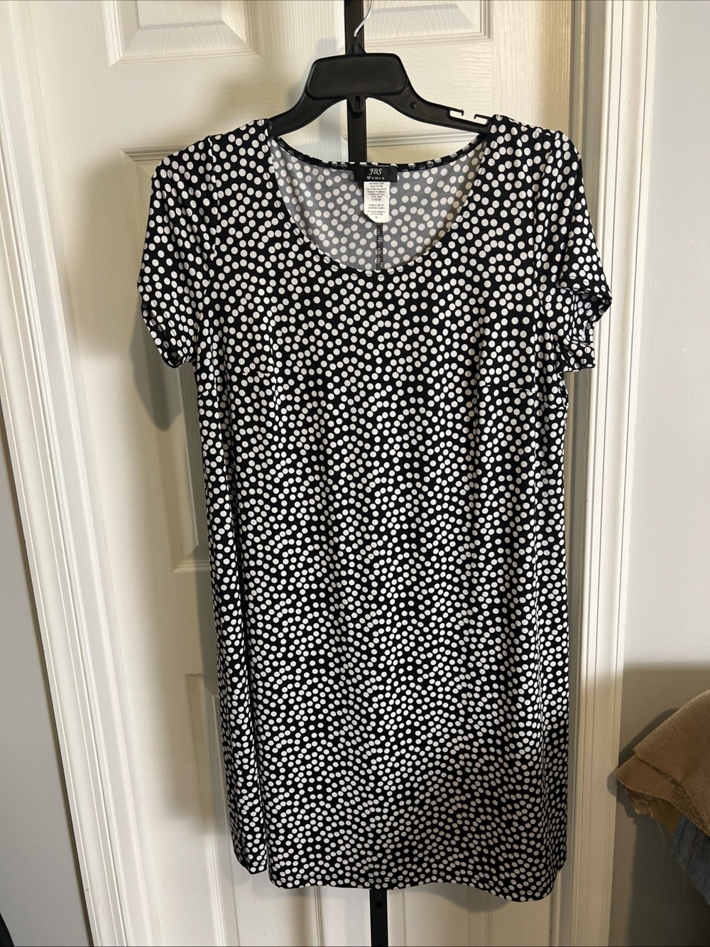Woman’s JBS Women Dress Black With White Polka Dots Size 1 X Pullover